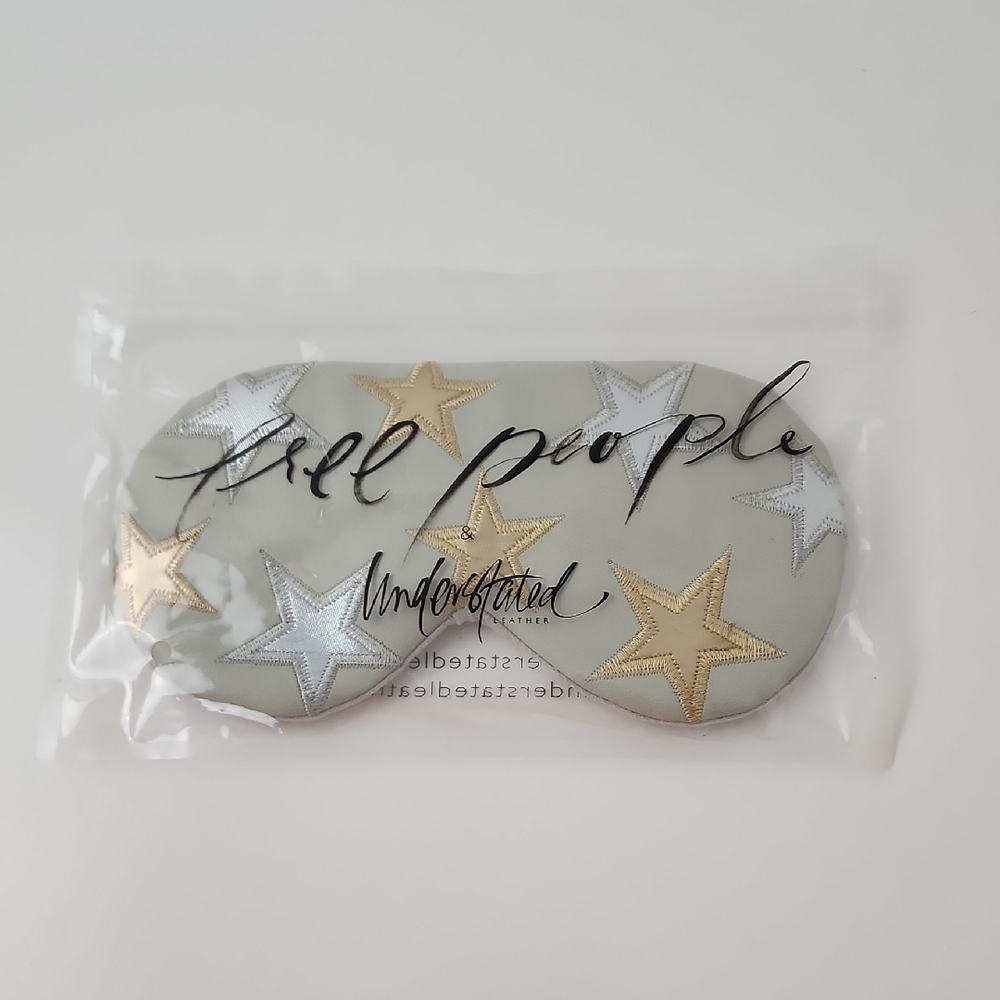 Free People & Understated Vegan Leather Starry Eyed Sleep Cooling Eye Mask Mint